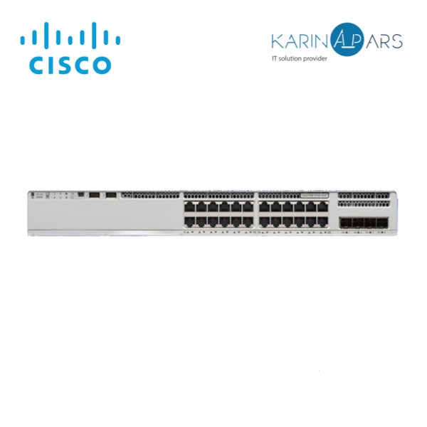 CISCO Switch C9200L-24T-4G-E Catalyst 9200L 24-port data 4 x 1G Network Essentials سوئیچ لایه سوم سیسکو